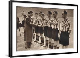 King George Vi and Queen Elizabeth Attend the Association Football Cup Final, 1937-null-Framed Photographic Print