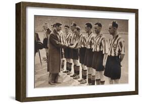 King George Vi and Queen Elizabeth Attend the Association Football Cup Final, 1937-null-Framed Photographic Print