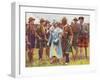 King George VI and Queen Elizabeth Inspect Scouts at Portree, on the Isle of Skye C1935-null-Framed Giclee Print