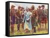 King George VI and Queen Elizabeth Inspect Scouts at Portree, on the Isle of Skye C1935-null-Framed Stretched Canvas