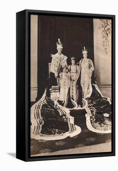 King George Vi and Queen Elizabeth on their Coronation Day, 1937-null-Framed Stretched Canvas