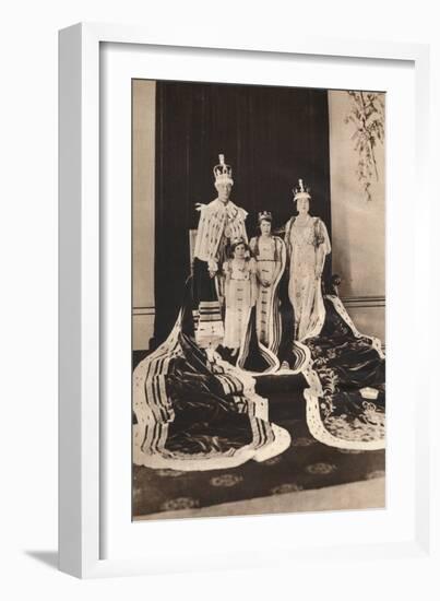 King George Vi and Queen Elizabeth on their Coronation Day, 1937-null-Framed Photographic Print