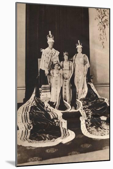King George Vi and Queen Elizabeth on their Coronation Day, 1937-null-Mounted Photographic Print