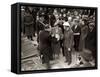 King George VI and Queen Elizabeth Visit the East End, London During WWII-null-Framed Stretched Canvas