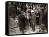 King George VI and Queen Elizabeth Visit the East End, London During WWII-null-Framed Stretched Canvas