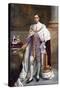 King George VI in Coronation Robes, 1937-Albert Henry Collings-Stretched Canvas