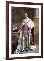 King George VI in Coronation Robes, 1937-Albert Henry Collings-Framed Giclee Print