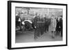 King George VI inspects firemen on his visit to Birmingham during WW2-Staff-Framed Photographic Print