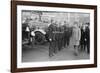 King George VI inspects firemen on his visit to Birmingham during WW2-Staff-Framed Photographic Print