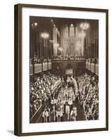 King George Vis Coronation Procession, Westminster Abbey, 1937-null-Framed Photographic Print