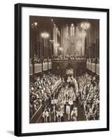 King George Vis Coronation Procession, Westminster Abbey, 1937-null-Framed Photographic Print