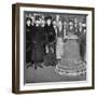 King George with the 'Victory' Bell for Westminster Abbey, C1910S-C1920S-null-Framed Giclee Print