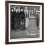 King George with the 'Victory' Bell for Westminster Abbey, C1910S-C1920S-null-Framed Giclee Print