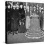 King George with the 'Victory' Bell for Westminster Abbey, C1910S-C1920S-null-Stretched Canvas
