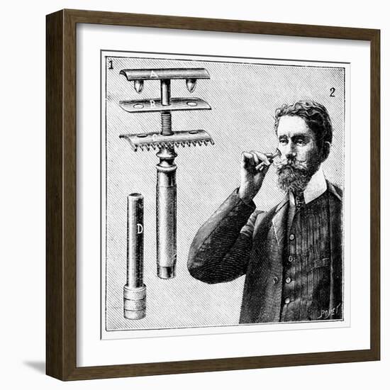 King Gillette's Safety Razor with Replaceable Blade, 1905-null-Framed Giclee Print