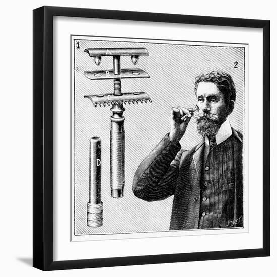 King Gillette's Safety Razor with Replaceable Blade, 1905-null-Framed Giclee Print