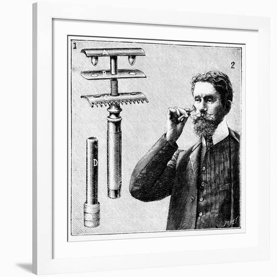 King Gillette's Safety Razor with Replaceable Blade, 1905-null-Framed Giclee Print