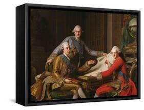 King Gustav III of Sweden and His Brothers, 1771-Alexander Roslin-Framed Stretched Canvas