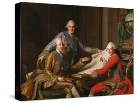 King Gustav III of Sweden and His Brothers, 1771-Alexander Roslin-Stretched Canvas