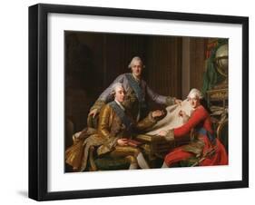 King Gustav III of Sweden and His Brothers, 1771-Alexander Roslin-Framed Giclee Print