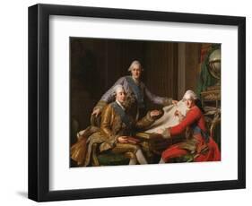 King Gustav III of Sweden and His Brothers, 1771-Alexander Roslin-Framed Premium Giclee Print