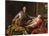 King Gustav III of Sweden and His Brothers, 1771-Alexander Roslin-Stretched Canvas