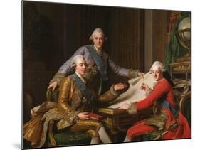 King Gustav III of Sweden and His Brothers, 1771-Alexander Roslin-Mounted Giclee Print