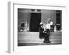 King Haakon VII of Norway, His Son Olav and Princess Victoria at Bygdoy, Norway, 1908-null-Framed Giclee Print