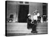 King Haakon VII of Norway, His Son Olav and Princess Victoria at Bygdoy, Norway, 1908-null-Stretched Canvas