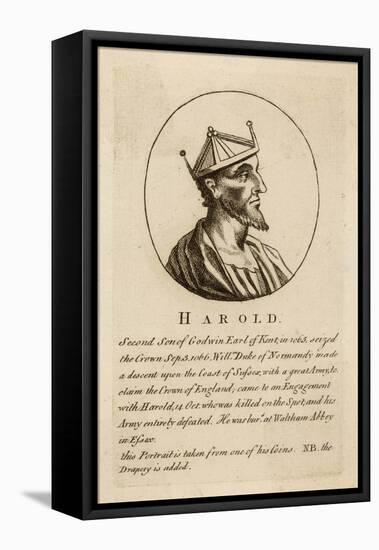 King Harold II Reigned for 9 Months in 1066 Killed at the Battle of Hastings-null-Framed Stretched Canvas