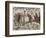 King Harold's Foot Soldieres with Spears and Battle Axes, Bayeux Tapestry, Normandy, France-Walter Rawlings-Framed Photographic Print