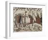 King Harold's Foot Soldieres with Spears and Battle Axes, Bayeux Tapestry, Normandy, France-Walter Rawlings-Framed Photographic Print