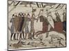 King Harold's Foot Soldieres with Spears and Battle Axes, Bayeux Tapestry, Normandy, France-Walter Rawlings-Mounted Photographic Print