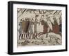 King Harold's Foot Soldieres with Spears and Battle Axes, Bayeux Tapestry, Normandy, France-Walter Rawlings-Framed Photographic Print