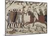 King Harold's Foot Soldieres with Spears and Battle Axes, Bayeux Tapestry, Normandy, France-Walter Rawlings-Mounted Photographic Print