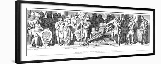 King Harold Swears Allegiance to William of Normandy, C1866-Daniel Maclise-Framed Premium Giclee Print