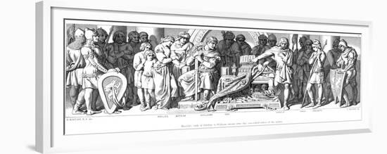 King Harold Swears Allegiance to William of Normandy, C1866-Daniel Maclise-Framed Premium Giclee Print