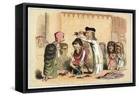 King Henry I and Serlo, Bishop of Seez-Richard Doyle-Framed Stretched Canvas