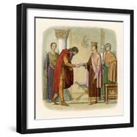 King Henry II of England Authorises Dermod to Levy Forces-James Doyle-Framed Art Print