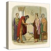 King Henry II of England Authorises Dermod to Levy Forces-James Doyle-Stretched Canvas
