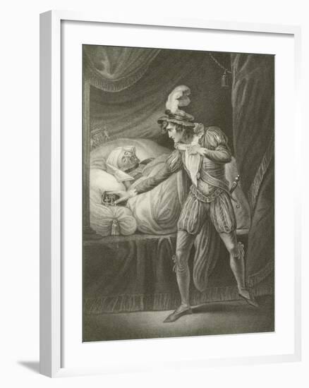 King Henry IV, and the Young Prince Hal, About to Take His Crown-null-Framed Giclee Print