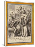 King Henry of France and Saint Bernard of Clairvaux-European School-Stretched Canvas