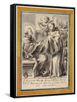 King Henry of France and Saint Bernard of Clairvaux-European School-Framed Stretched Canvas