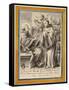 King Henry of France and Saint Bernard of Clairvaux-European School-Framed Stretched Canvas