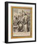 King Henry of France and Saint Bernard of Clairvaux-European School-Framed Giclee Print