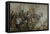 King Henry V at the Battle of Agincourt, 1415-Sir John Gilbert-Framed Stretched Canvas