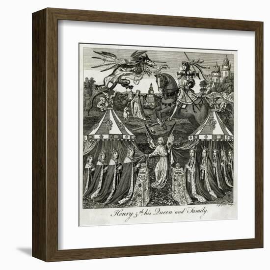 King Henry V of England and His Family-C Grignion-Framed Art Print