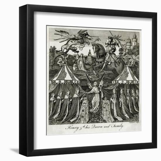 King Henry V of England and His Family-C Grignion-Framed Art Print