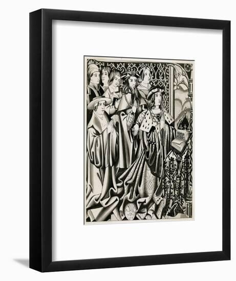 King Henry VI Praying-null-Framed Art Print