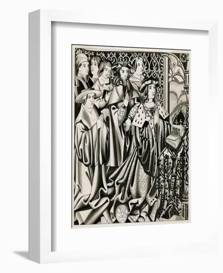 King Henry VI Praying-null-Framed Art Print